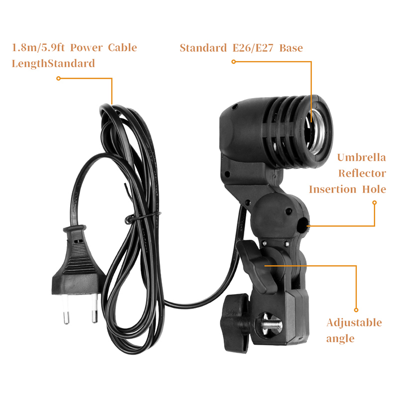 Soporte de bombilla de Cable d - Photography Umbrella Lighting Kit reseña y precio