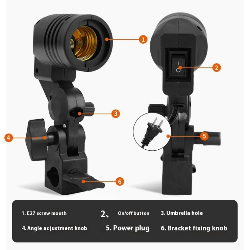 Cable Negro de 1.8M con Base E - Photography Umbrella Light reseña y precio