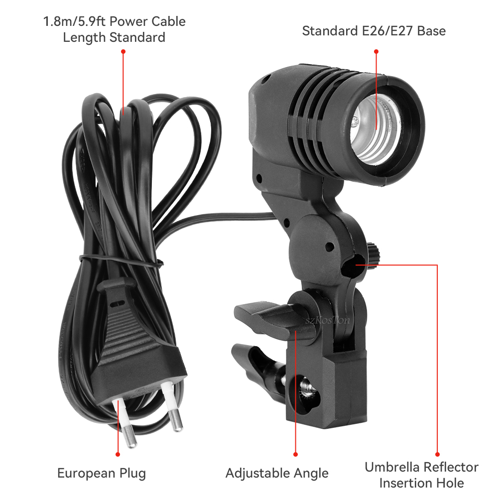 Portalámparas de un solo cabez - Photography Umbrella Lighting Kit reseña y precio