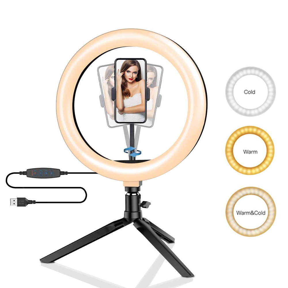 Anillo Led de 26cm y 10 pulgad - Photography Umbrella Lighting Kit reseña y precio