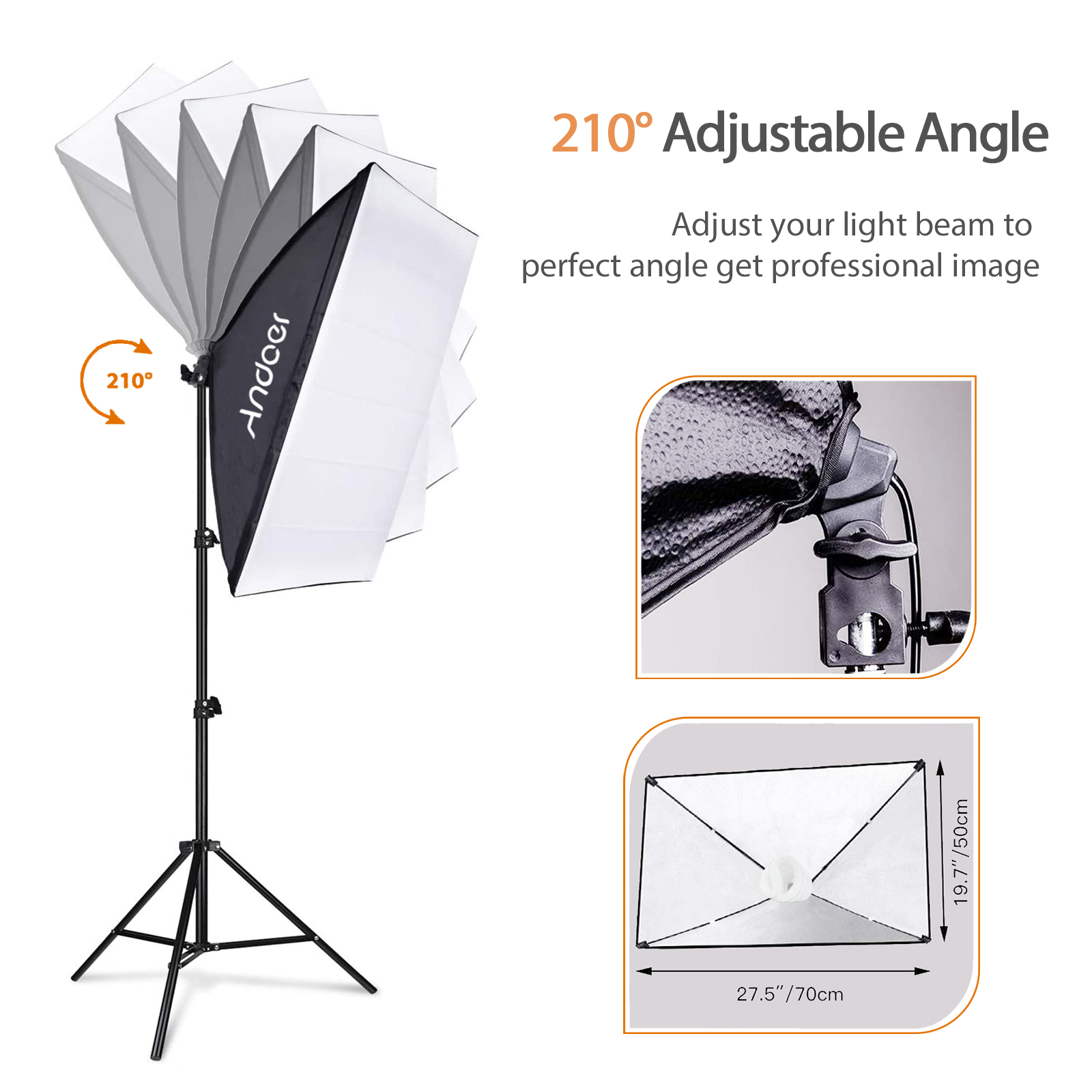 Andoer-Kit de luz para fotogra - Photography Umbrella Lighting Kit reseña y precio