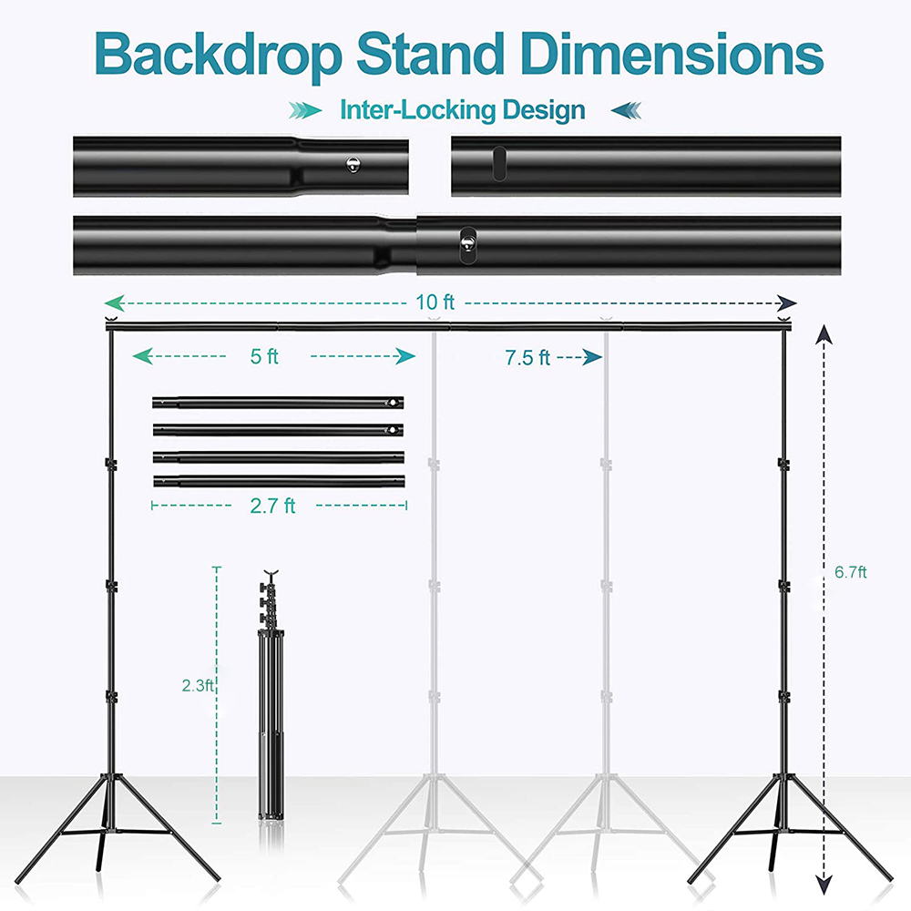 El conjunto de equipo de estud - Backdrop Stand Kit reseña y precio
