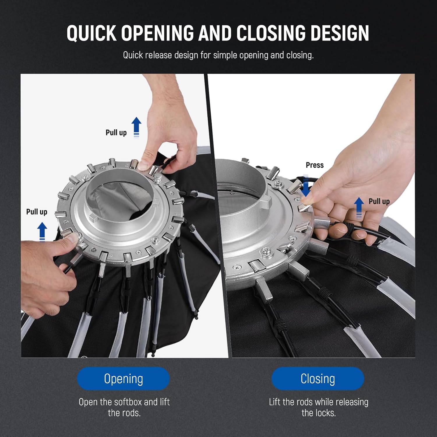 Softbox Parabólico con Montura - Photography Umbrella Lighting Kit reseña y precio