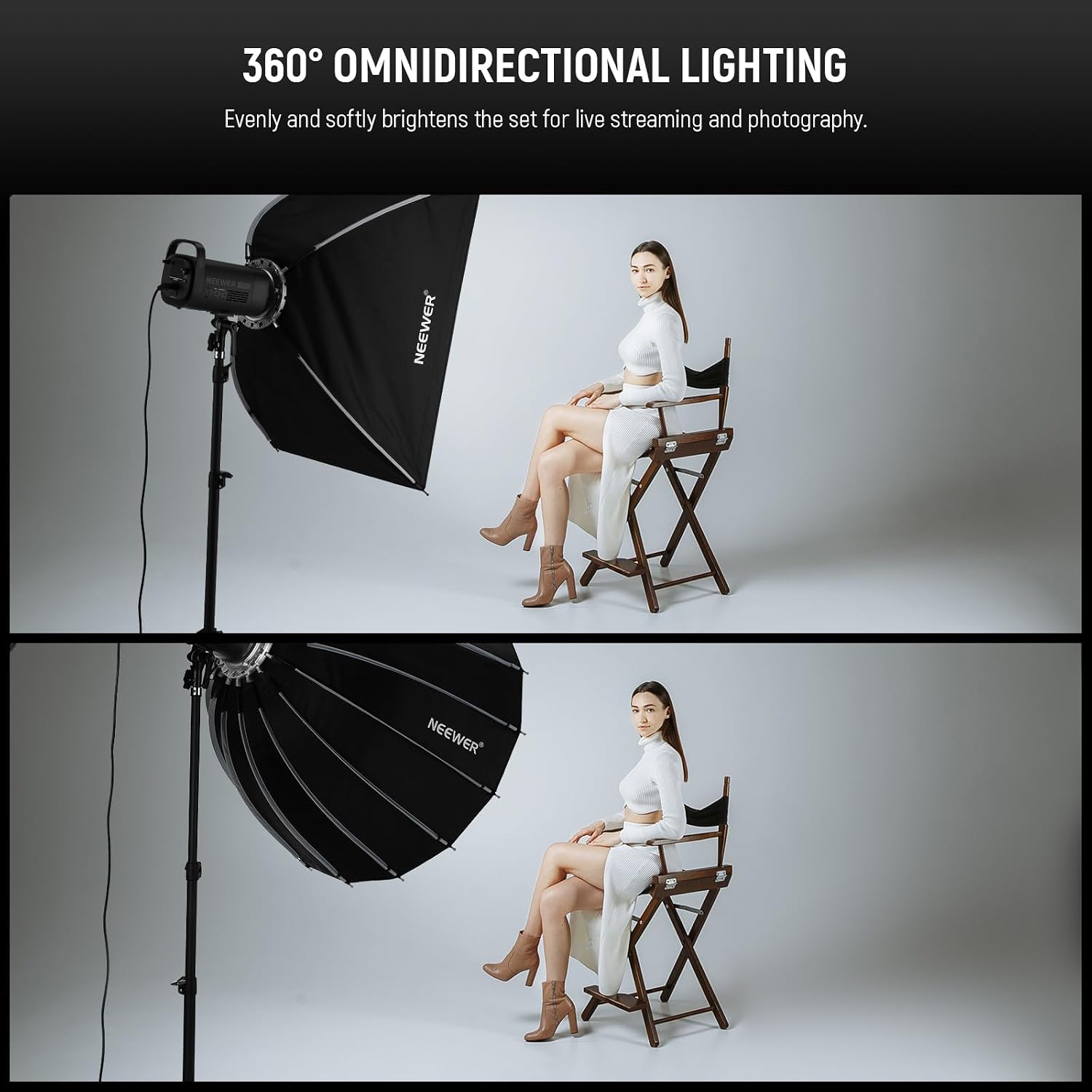 Softbox Parabólico con Montura - Photography Umbrella Lighting Kit reseña y precio
